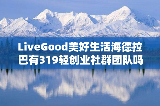 LiveGood美好生活海德拉巴有319轻创业社群团队吗